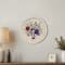 20" x 20" Red, White & Blue Florals Round Framed Print